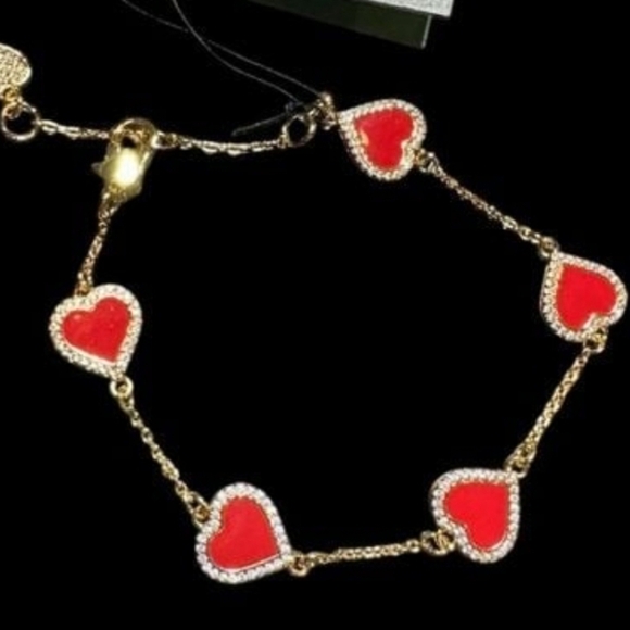 🔹️KATE SPADE 🔹️ Red Take Heart Line Bracelet ✨️❤️ - Picture 4 of 7